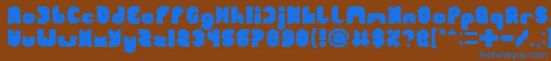 FUNNY SPORT Bold Font – Blue Fonts on Brown Background