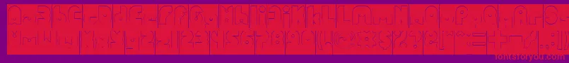 Police FUNNY SPORT Hollow Inverse – polices rouges sur fond violet