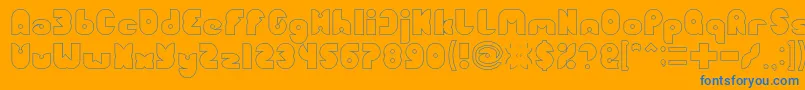 FUNNY SPORT Hollow-fontti – siniset fontit oranssilla taustalla