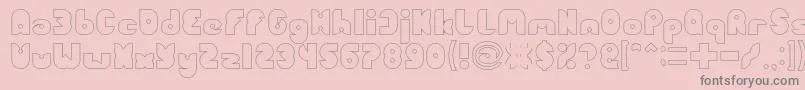 Шрифт FUNNY SPORT Hollow – серые шрифты на розовом фоне