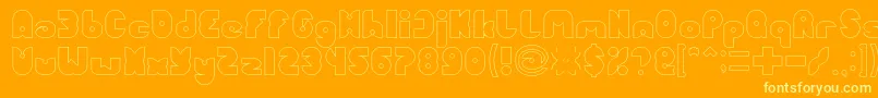 fuente FUNNY SPORT Hollow – Fuentes Amarillas Sobre Fondo Naranja