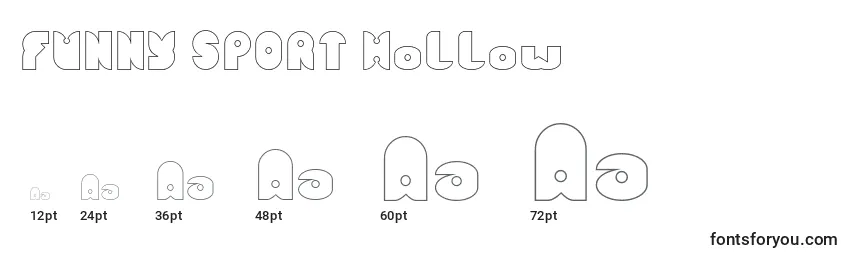 FUNNY SPORT Hollow Font Sizes
