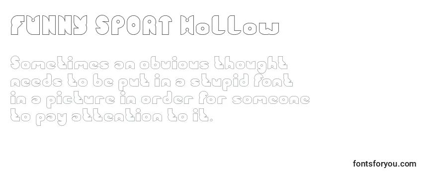 FUNNY SPORT Hollow-fontti