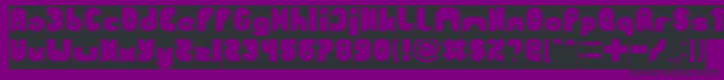 FUNNY SPORT Inverse-Schriftart – Schwarze Schriften auf violettem Hintergrund