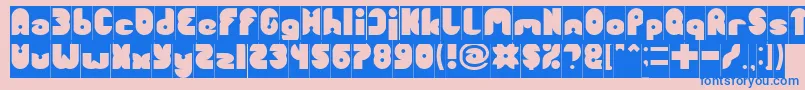FUNNY SPORT Inverse Font – Blue Fonts on Pink Background