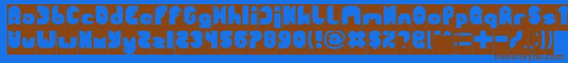 FUNNY SPORT Inverse Font – Brown Fonts on Blue Background