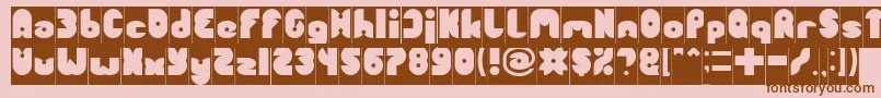 FUNNY SPORT Inverse Font – Brown Fonts on Pink Background