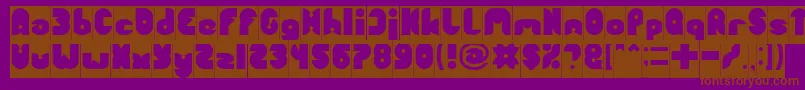 FUNNY SPORT Inverse Font – Brown Fonts on Purple Background
