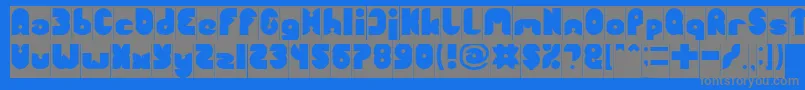 FUNNY SPORT Inverse Font – Gray Fonts on Blue Background