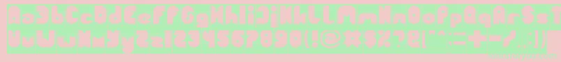 FUNNY SPORT Inverse Font – Green Fonts on Pink Background