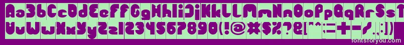 FUNNY SPORT Inverse Font – Green Fonts on Purple Background