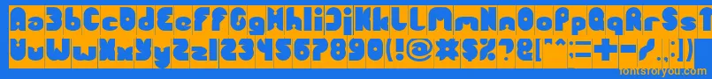 FUNNY SPORT Inverse Font – Orange Fonts on Blue Background