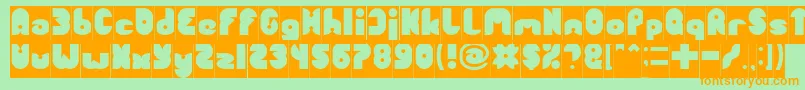 FUNNY SPORT Inverse Font – Orange Fonts on Green Background