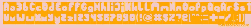 FUNNY SPORT Inverse Font – Orange Fonts on Pink Background