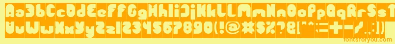 FUNNY SPORT Inverse Font – Orange Fonts on Yellow Background