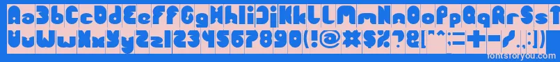 FUNNY SPORT Inverse Font – Pink Fonts on Blue Background