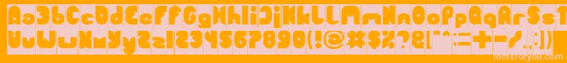 FUNNY SPORT Inverse Font – Pink Fonts on Orange Background