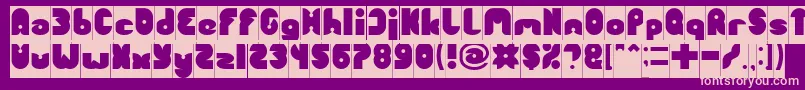 FUNNY SPORT Inverse Font – Pink Fonts on Purple Background