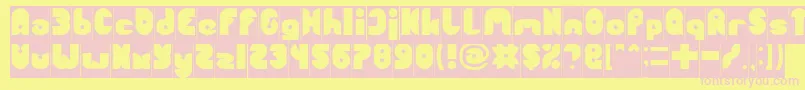 FUNNY SPORT Inverse Font – Pink Fonts on Yellow Background