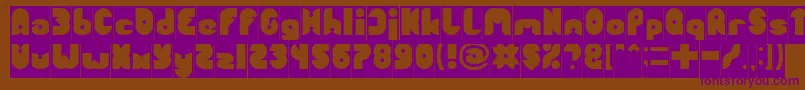 FUNNY SPORT Inverse Font – Purple Fonts on Brown Background