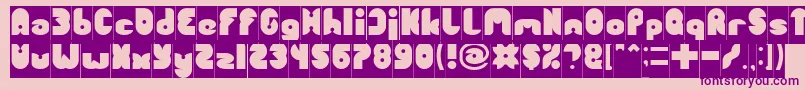 FUNNY SPORT Inverse Font – Purple Fonts on Pink Background