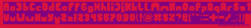 FUNNY SPORT Inverse Font – Purple Fonts on Red Background
