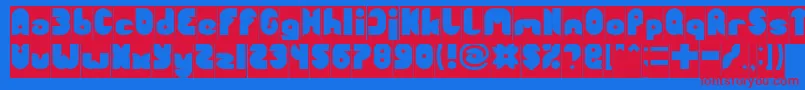 FUNNY SPORT Inverse Font – Red Fonts on Blue Background
