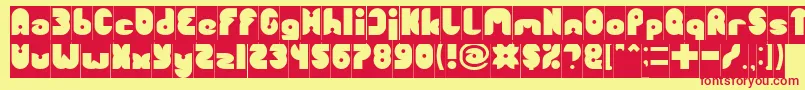 FUNNY SPORT Inverse Font – Red Fonts on Yellow Background