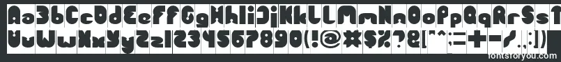 フォントFUNNY SPORT Inverse – 黒い背景に白い文字