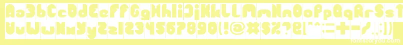 FUNNY SPORT Inverse Font – White Fonts on Yellow Background