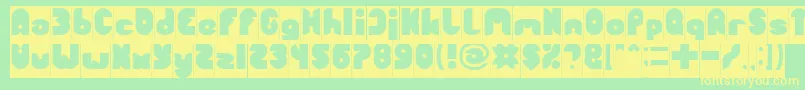FUNNY SPORT Inverse Font – Yellow Fonts on Green Background