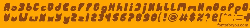 FUNNY SPORT Italic Font – Brown Fonts on Orange Background