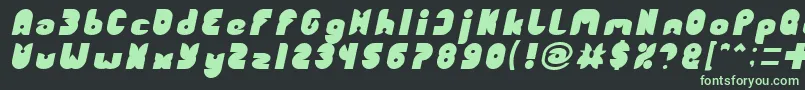 FUNNY SPORT Italic Font – Green Fonts on Black Background