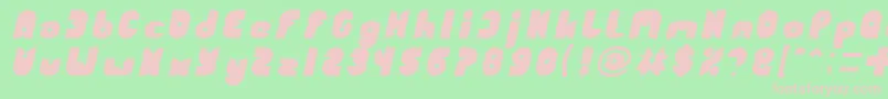 FUNNY SPORT Italic Font – Pink Fonts on Green Background