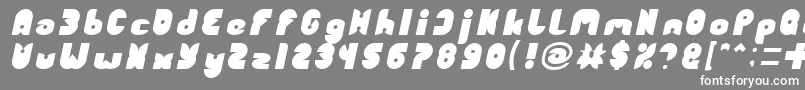 FUNNY SPORT Italic Font – White Fonts on Gray Background