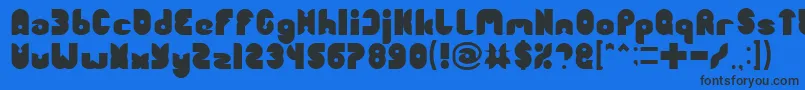 フォントFUNNY SPORT Light – 黒い文字の青い背景