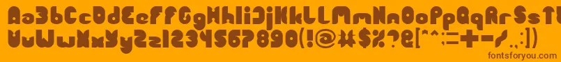 FUNNY SPORT Light Font – Brown Fonts on Orange Background