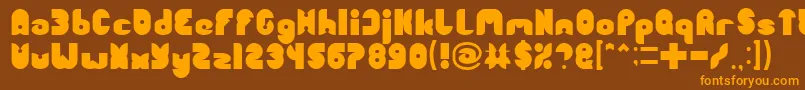 FUNNY SPORT Light Font – Orange Fonts on Brown Background