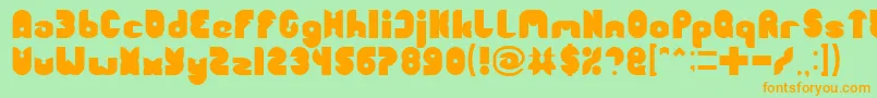 FUNNY SPORT Light Font – Orange Fonts on Green Background