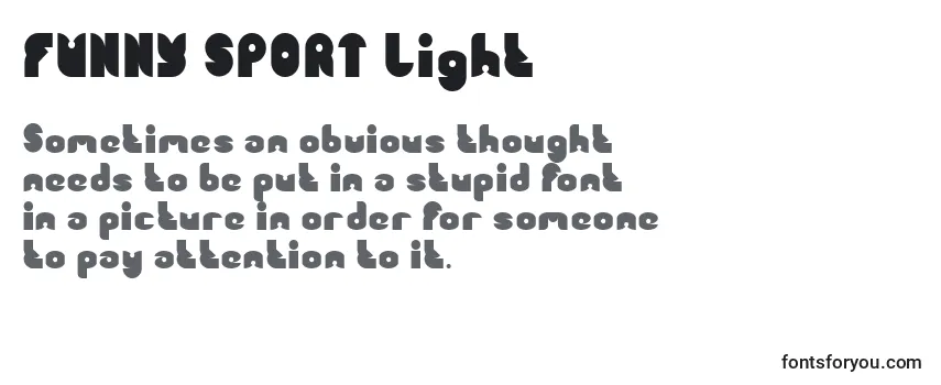 Шрифт FUNNY SPORT Light