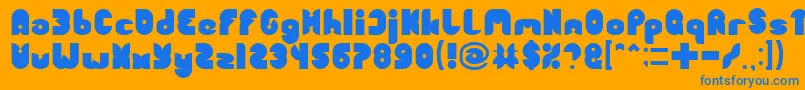 FUNNY SPORT Font – Blue Fonts on Orange Background