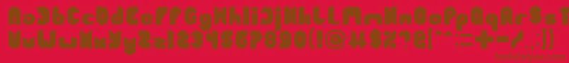 FUNNY SPORT Font – Brown Fonts on Red Background