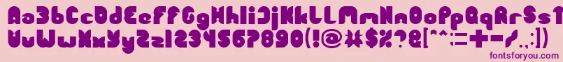 En savoir plus sur la police FUNNY SPORT Police FUNNY SPORT – polices violettes sur fond rose