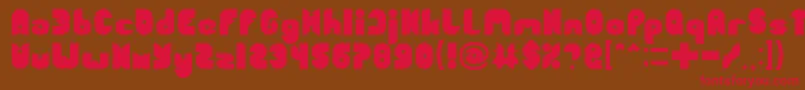 FUNNY SPORT Font – Red Fonts on Brown Background