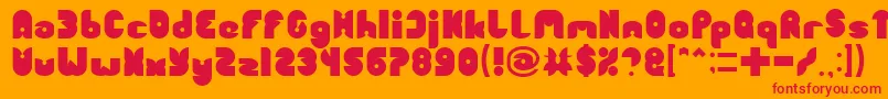 FUNNY SPORT Font – Red Fonts on Orange Background
