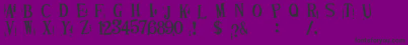 Depress2-fontti – mustat fontit violetilla taustalla