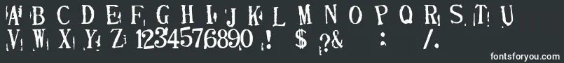 Шрифт Depress2 – белые шрифты на чёрном фоне