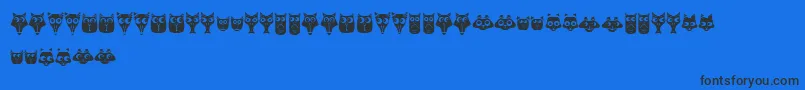 FunnyAliens Font – Black Fonts on Blue Background