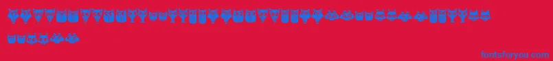 FunnyAliens Font – Blue Fonts on Red Background