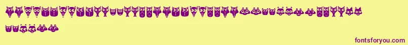 FunnyAliens Font – Purple Fonts on Yellow Background